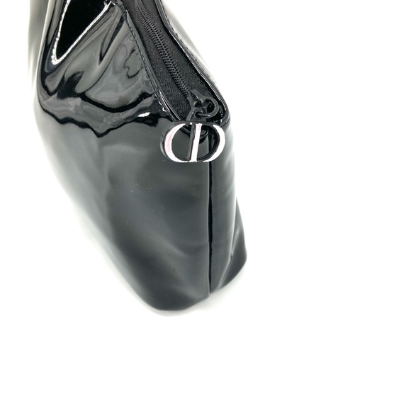 Women's Dior Black Patent Leather Makeup Bag - Picture 3 of 9